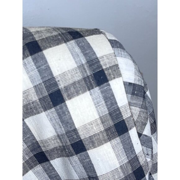Vintage Plaid Jacket 10 Black Old Money Preppy Classic Neutral Festive Retro 80s - Picture 4 of 13